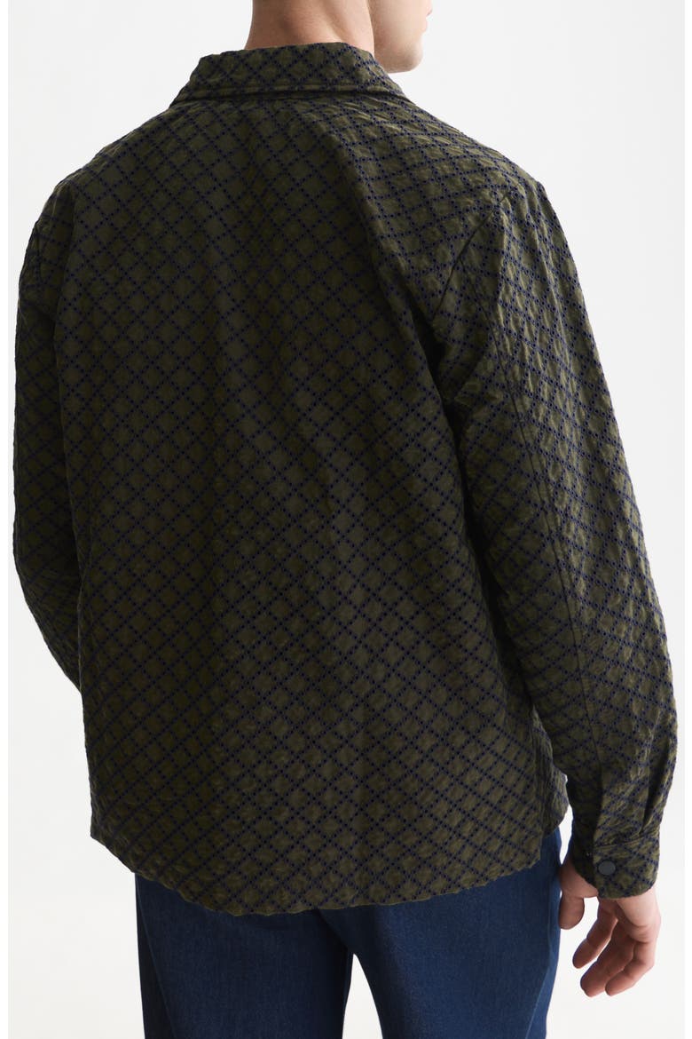 Broderie Anglaise Coach Jacket, Alternate, color, FOREST NIGHT