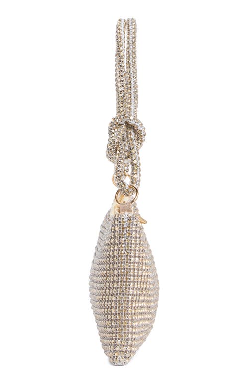 Jessica Mcclintock Dolly Oversize Rhinestone Mesh Shoulder Bag In Gold