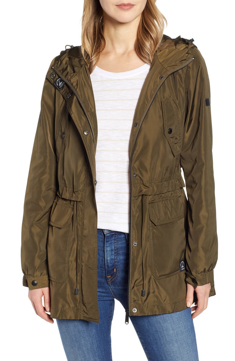 Sam Edelman Hooded Water Resistant Parka, Main, color, 
