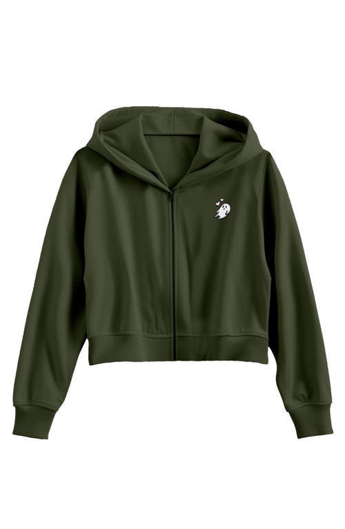 DALIX DALIX HEARTLY GHOST FLEECE ZIP HOODIE