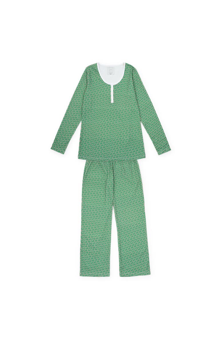 Lila and Hayes Calli Women's Pajama Longsleeve Top Pants Set, Main, color, Candy Cane Lane