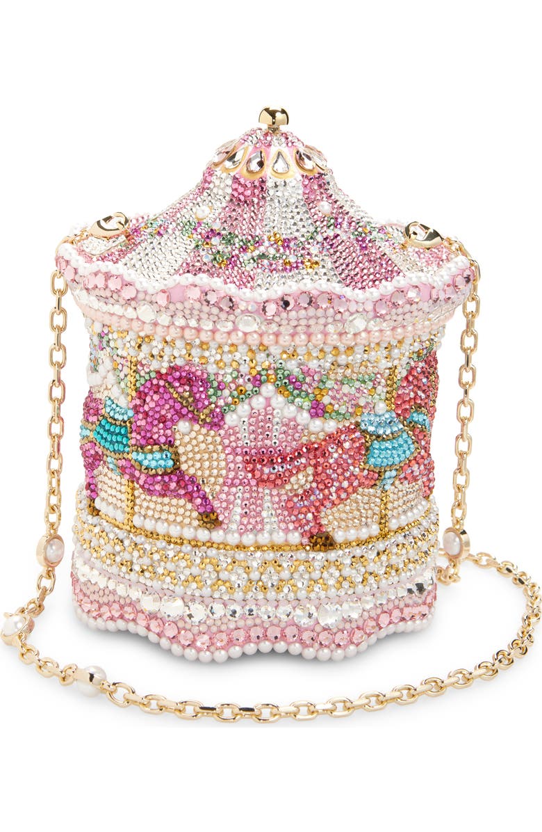 JUDITH LEIBER COUTURE Carousel Crystal Embellished Clutch, Alternate, color,