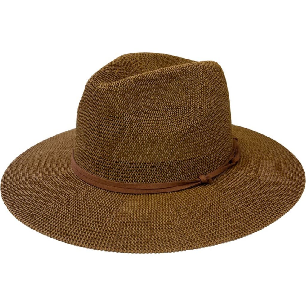 Marcus Adler Packable Panama Hat In Dark Tan