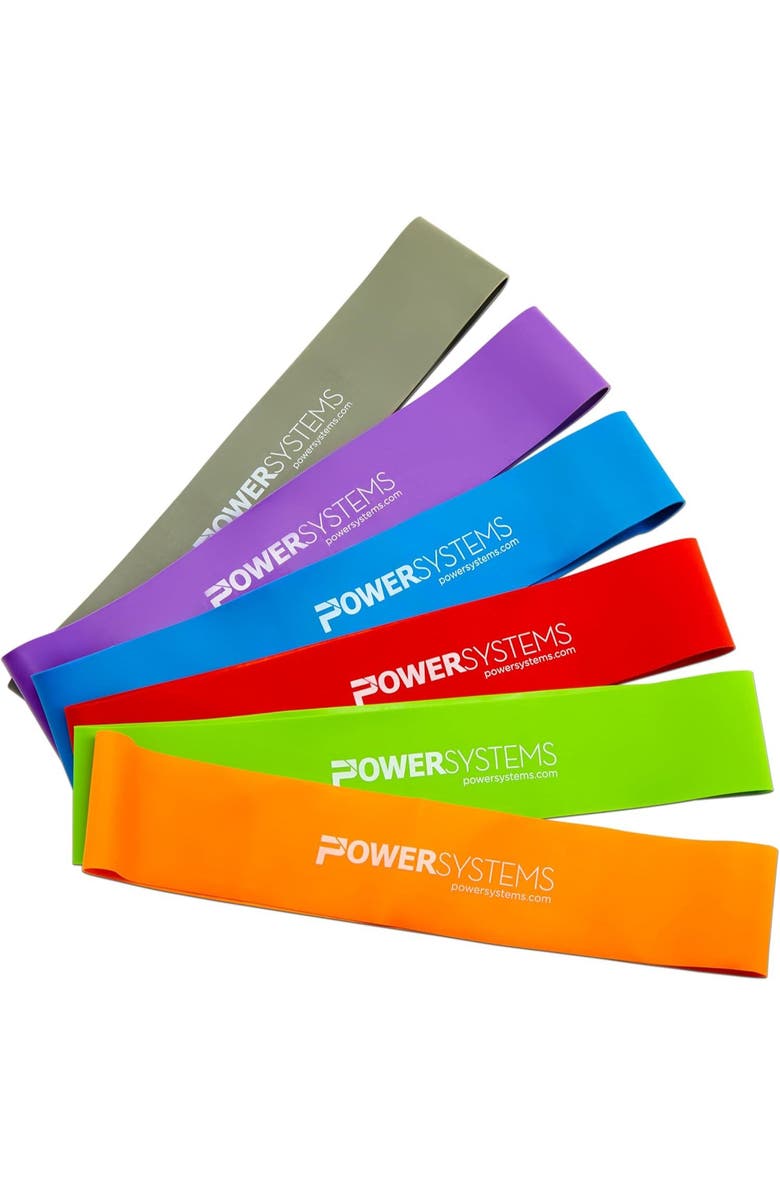 Power Systems 12" Versa Loop Resistance Band Durable Workout Bands, Alternate, color, Light Blue