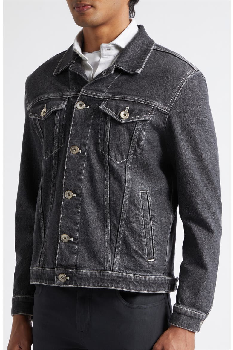 Stretch Denim Jacket, Alternate, color, 22 BLACK