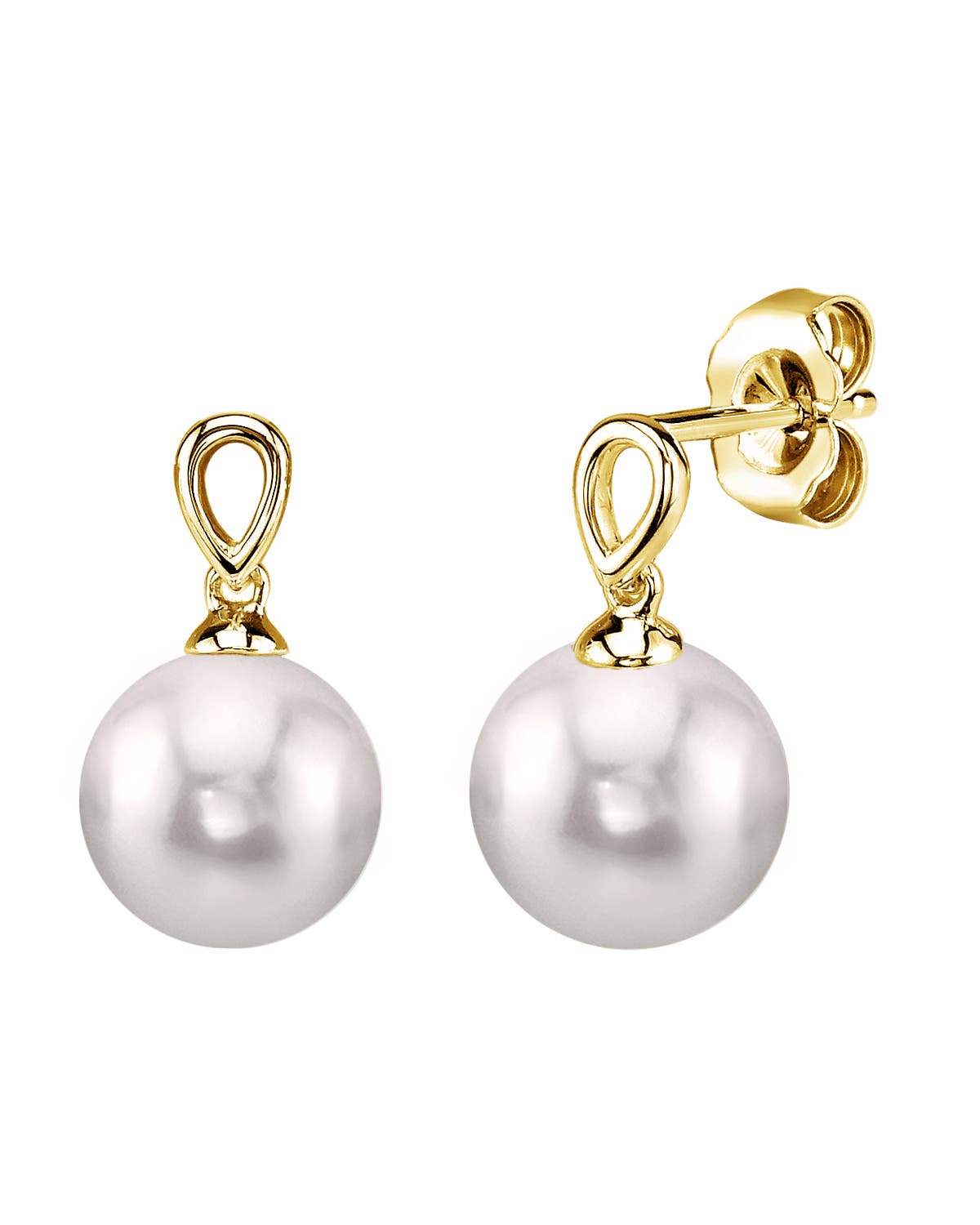 The Pearl Source Japanese Akoya Pearl Sherry Earrings In Gold