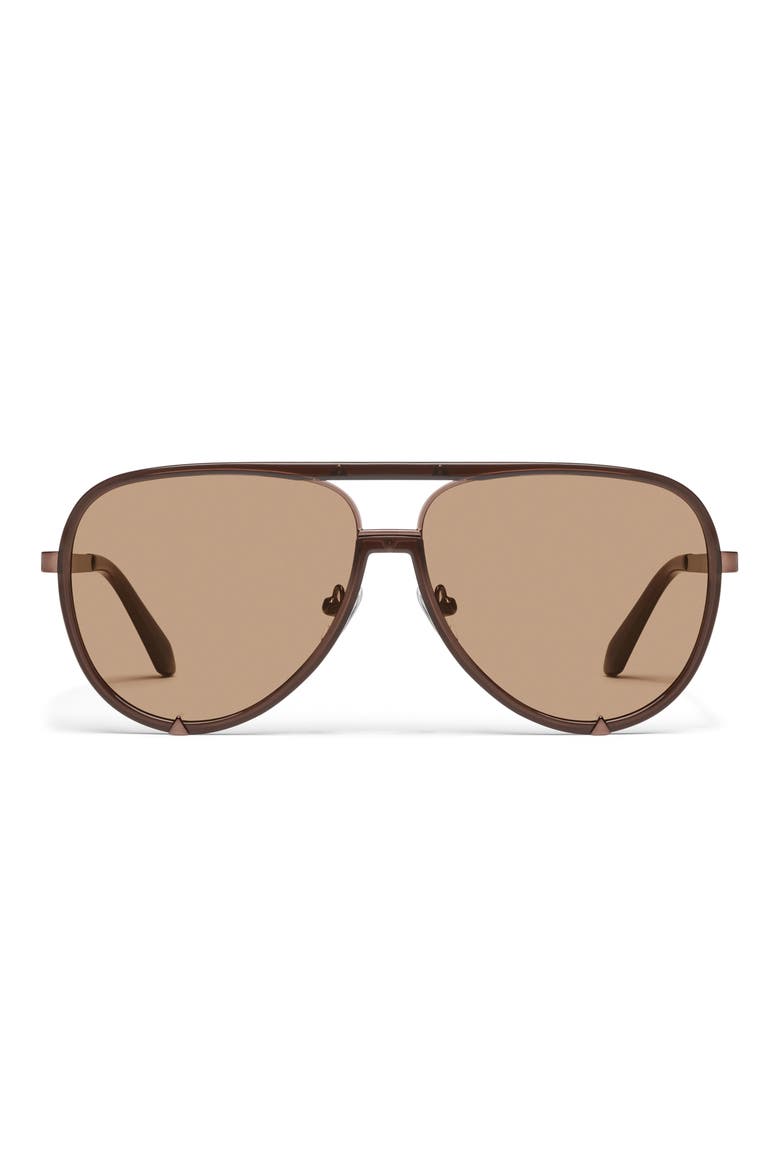 High Profile 60mm Gradient Aviator Sunglasses, Main, color, DARK BROWN/ TAN