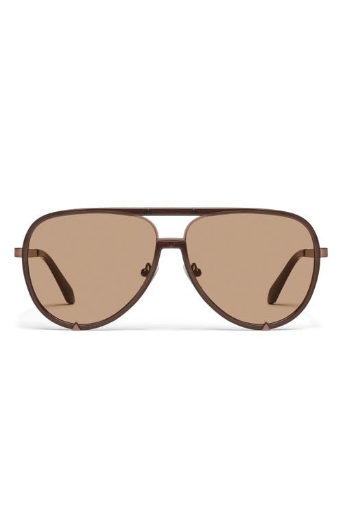 QUAY High Profile 60mm Gradient Aviator Sunglasses in Dark Brown/tan at Nordstrom
