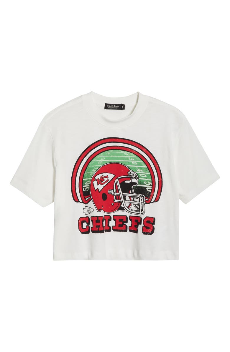 Junk Food Chiefs Game Time Cotton Graphic Baby Tee, Alternate, color, Vintage White