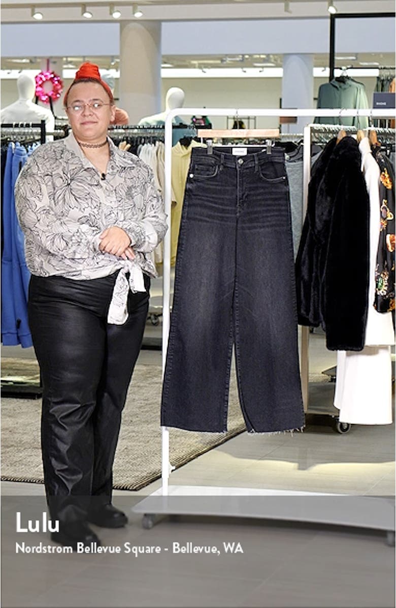 Le Slim Palazzo Raw Hem High Waist Wide Leg Jeans, sales video thumbnail