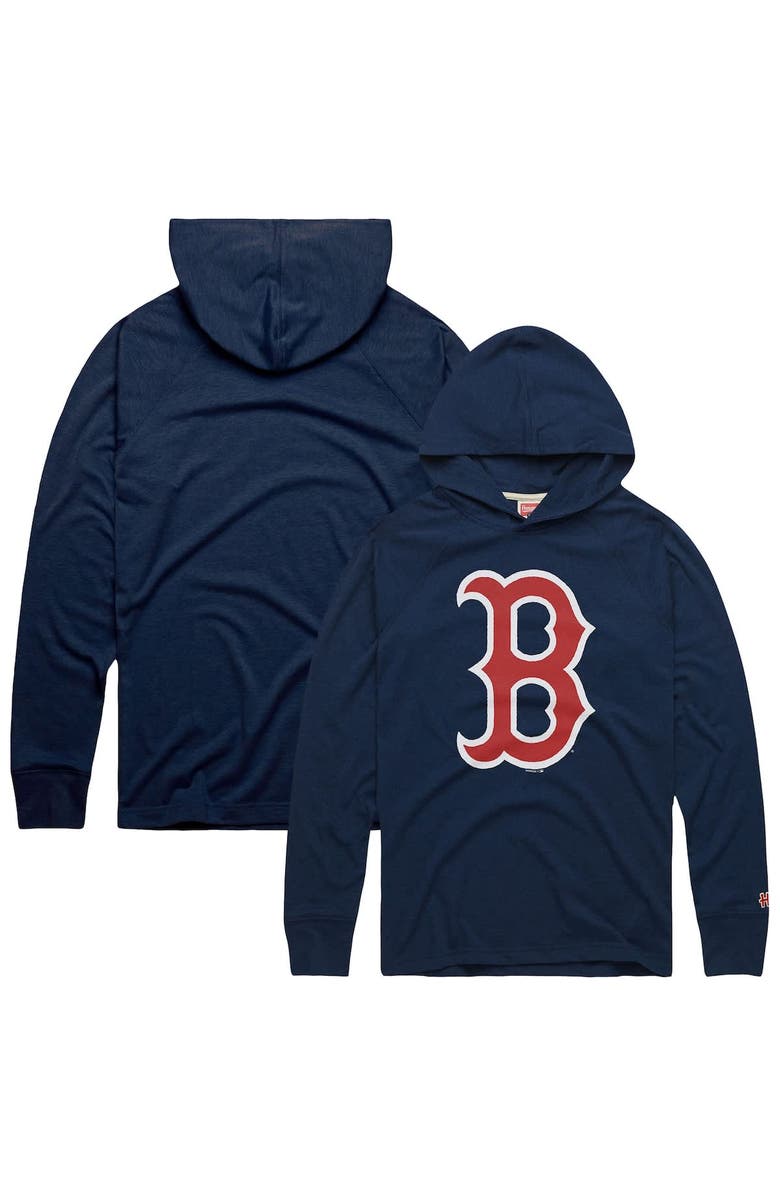 Homage Men's Homage Navy Boston Red Sox Lightweight Raglan Tri-Blend Pullover Hoodie, Main, color, Navy