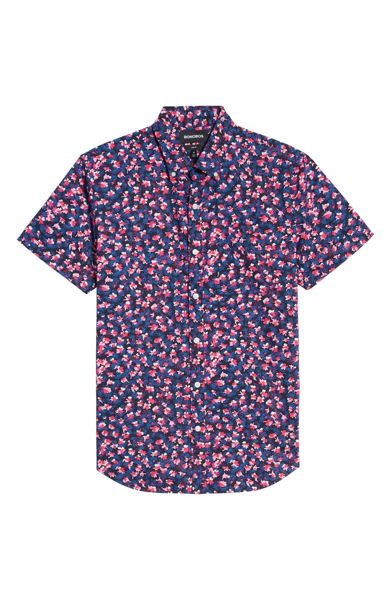 Bonobos Slim Fit Floral Short Sleeve Button-Down Shirt, Alternate, color,