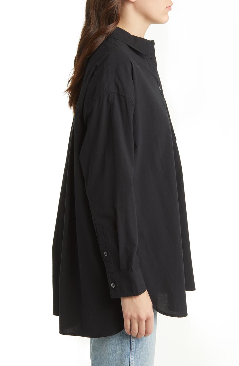 Madewell The Signature Poplin Oversize Button-Up Shirt, Alternate, color, True Black