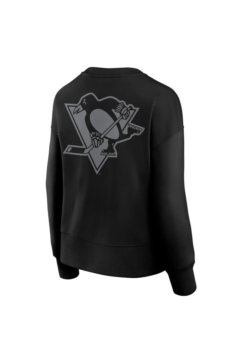 Women's Fanatics  Black Pittsburgh Penguins Elements Flow Pullover Sweatshirt, Alternate, color, Black
