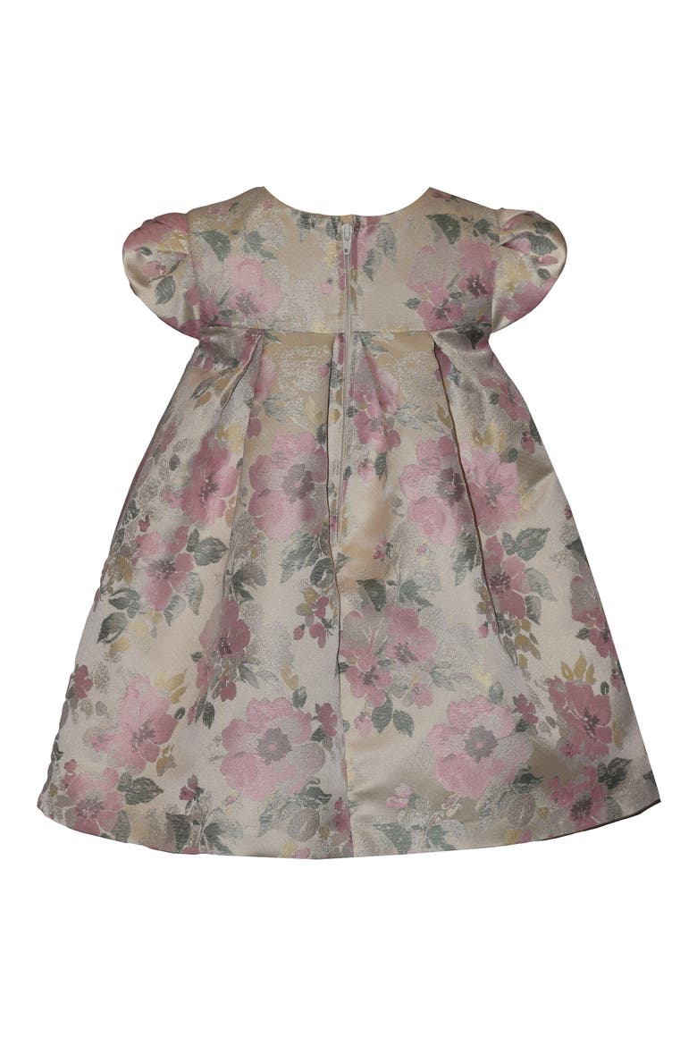 Bow Jacquard Trapeze Party Dress, Alternate, color, PINK