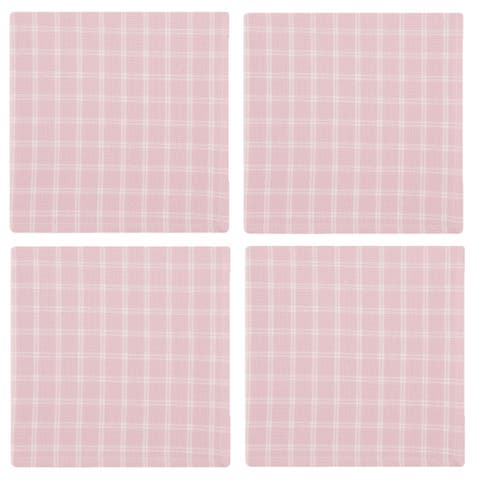 Lilac Windowpane Plaid Napkin Set /4