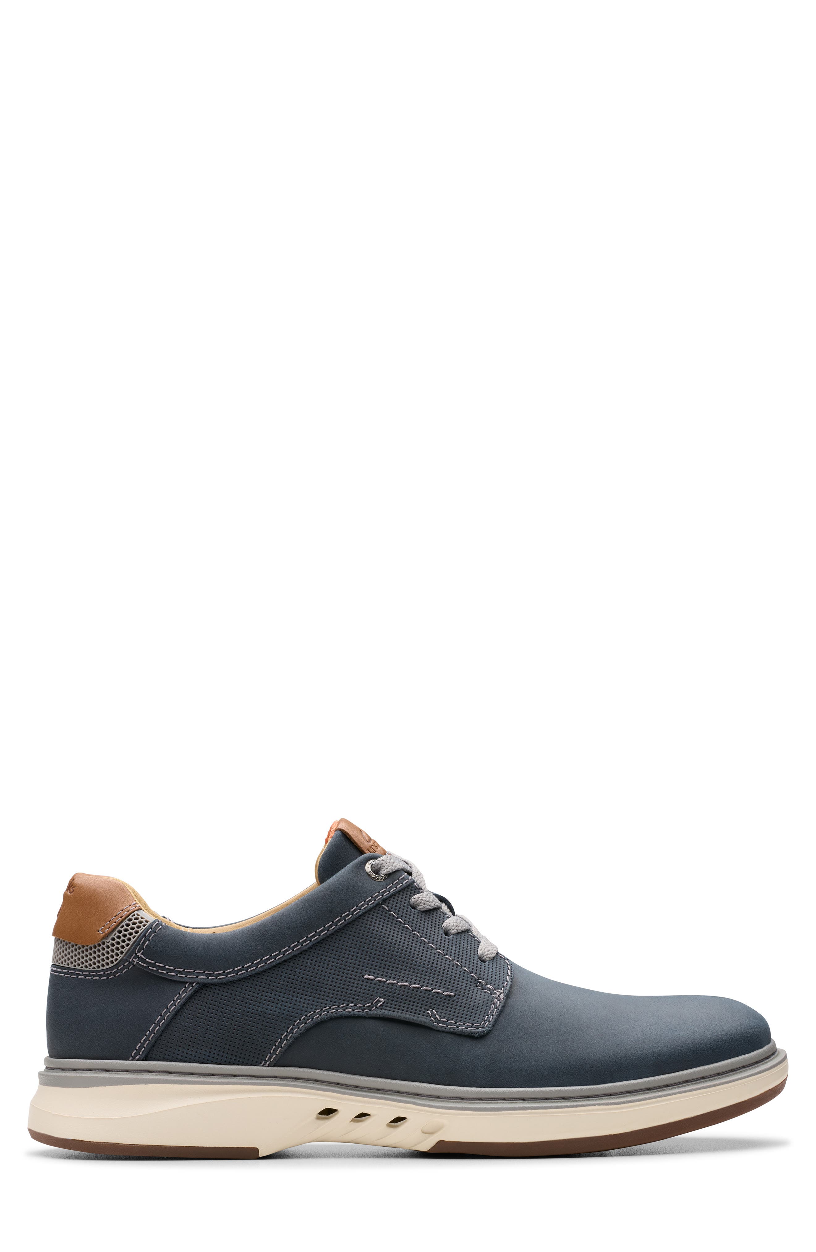 Clarks<sup>®</sup> Un Briley Pace Plain Toe Derby, Alternate, color, Navy Leather