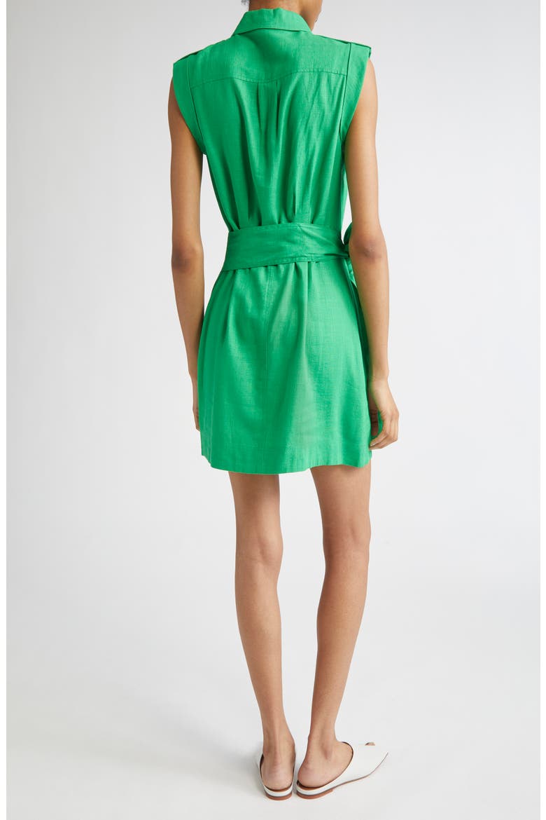 Giselle Sleeveless Cargo Shirtdress, Alternate, color, KELLY GREEN