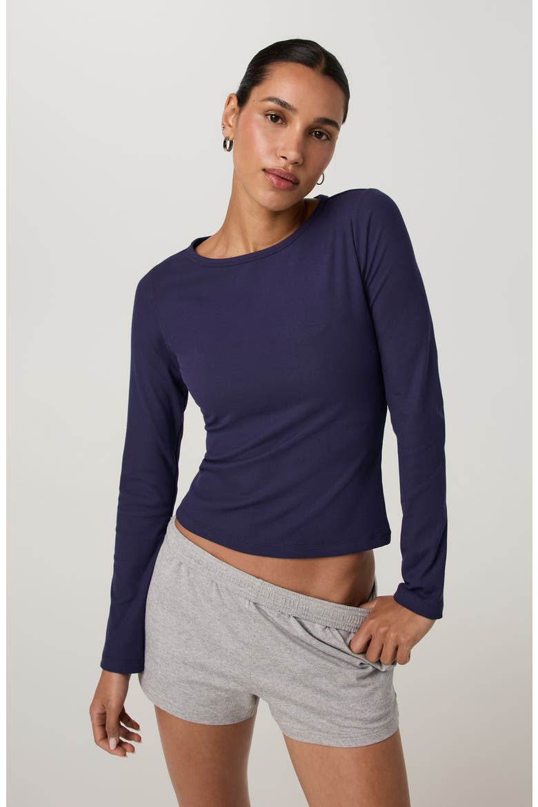 Pose Long Sleeve T-Shirt, Alternate, color, VELVET VIOLET