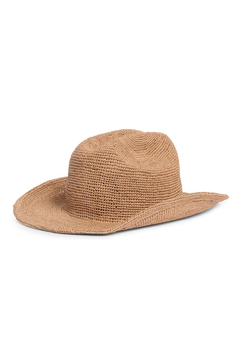 Odessa Packable Straw Cowboy Hat, Main, color, ITALIAN CLAY