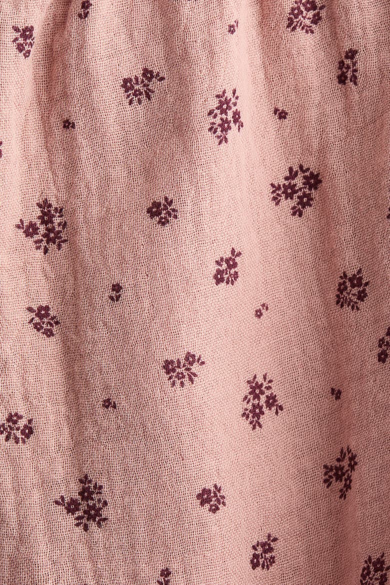 Cotton Muslin Trousers, Alternate, color, Dusty pink/floral