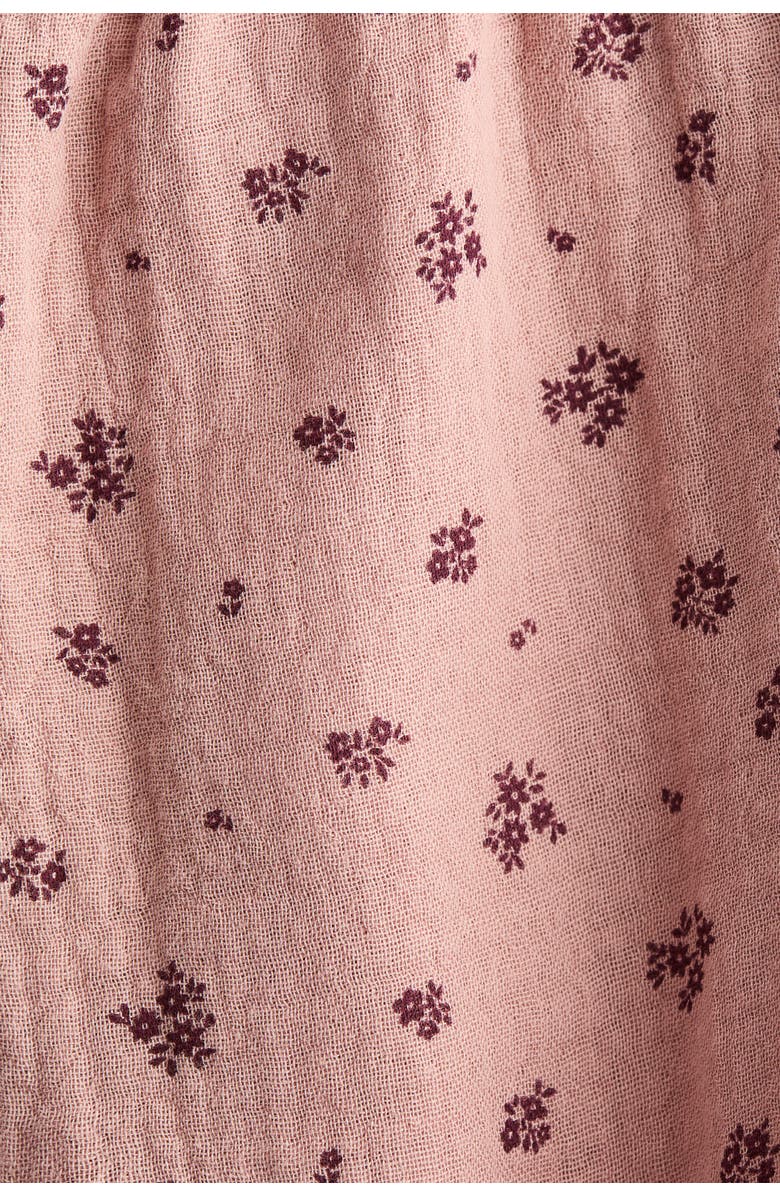 H&M Cotton Muslin Trousers, Alternate, color, Dusty Pink/Floral