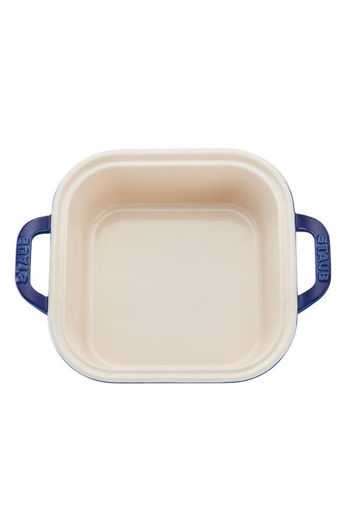Staub 9-inch Enameled Ceramic Covered Baker In Blue