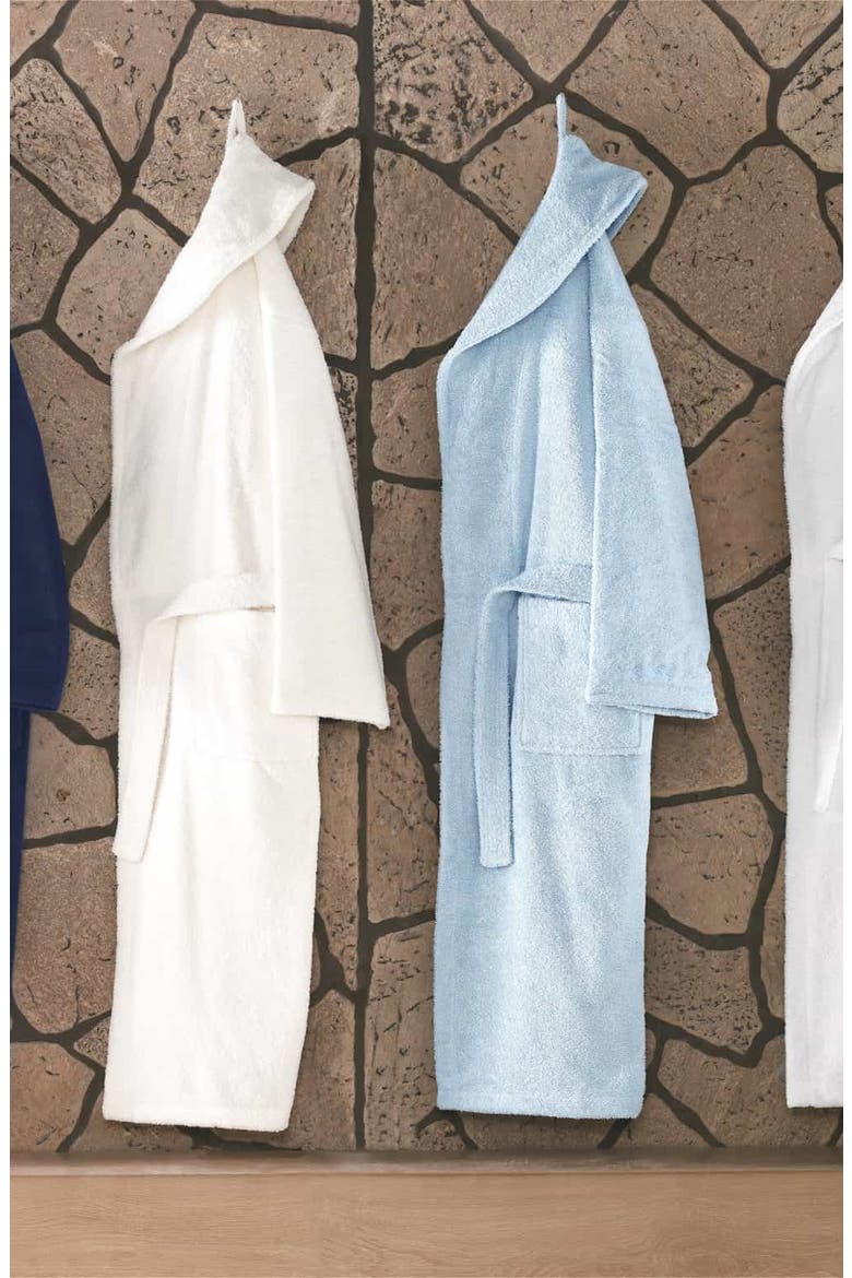 Shawl Turkish Cotton Bathrobe, Alternate, color, WHITE