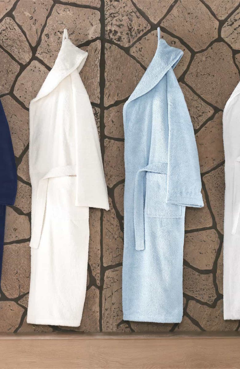 DePera Shawl Turkish Cotton Bathrobe, Alternate, color, White