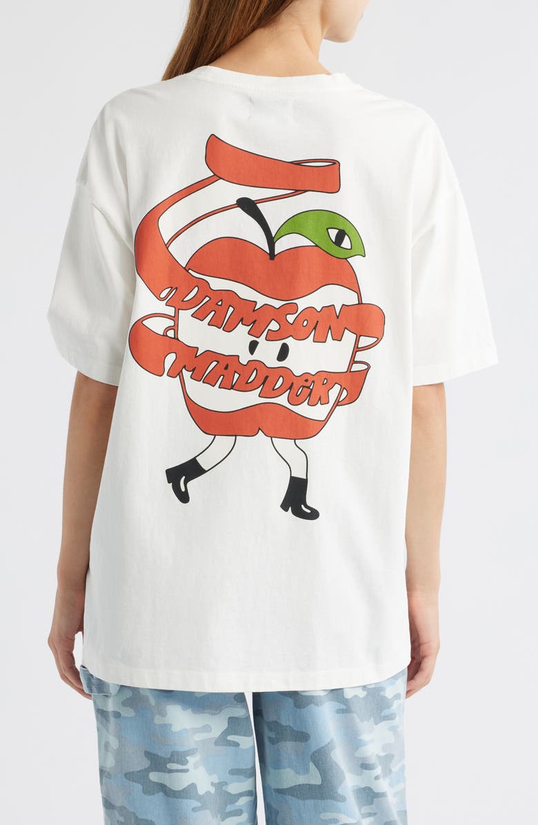 Damson Madder Apple Peel Organic Cotton T-Shirt, Alternate, color, Ecru