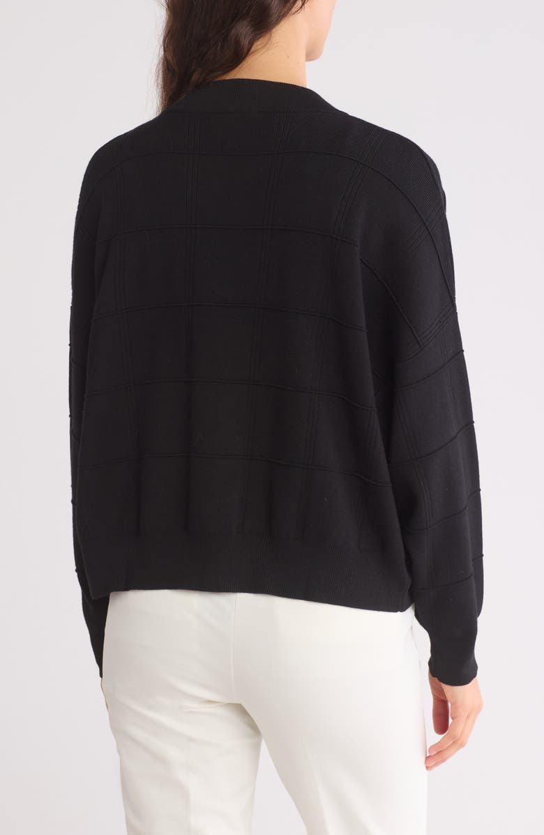 Adrianna Papell Grid Zip-Up Bomber Jacket, Alternate, color, 