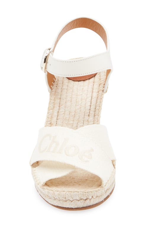 Chloé Platform Wedge Espadrille Sandal In White