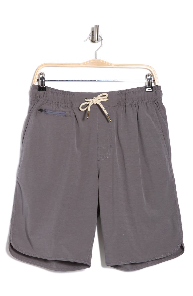 Vintage 1946 Heathered Drawstring Shorts, Alternate, color, Heather Charcoal