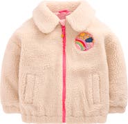 Mini Boden Kids' Collared High-Pile Fleece Jacket