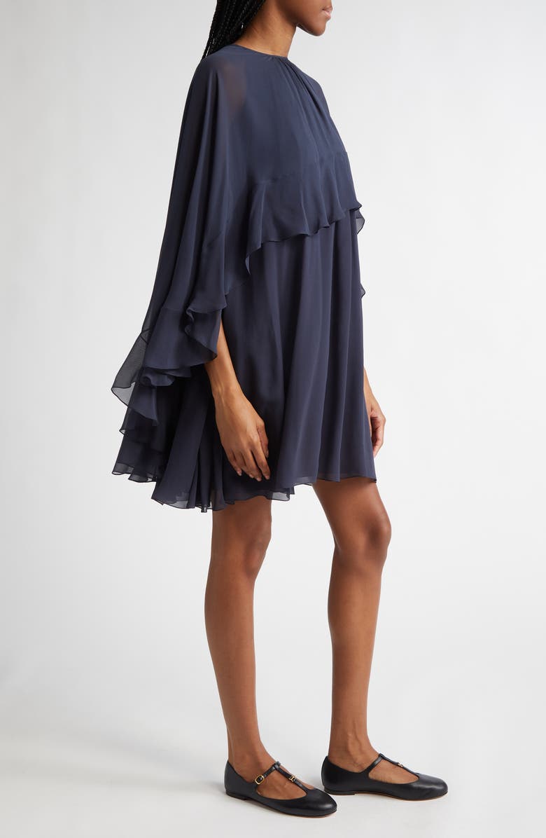 Chloé Organic Silk Cape Dress, Alternate, color, 