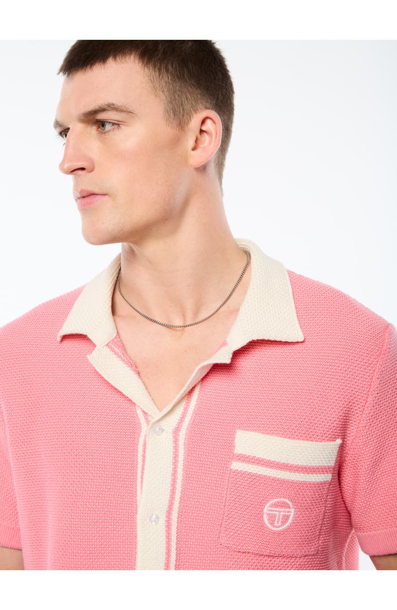 Sergio Tacchini Fratelli Crochet Cabana Polo, Alternate, color, Geranium Pink