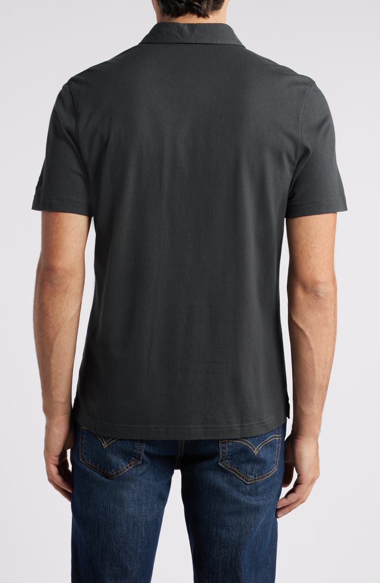 AG Bryce Short Sleeve Polo, Alternate, color, Charcoal Black