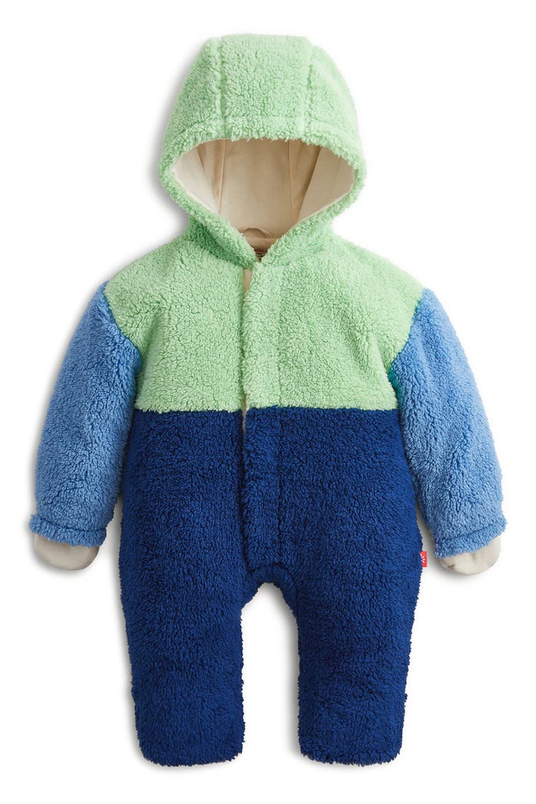 Kids' Colorblocked High-Pile Fleece Jacket, Alternate, color, BLUE/ GREEN MULTI