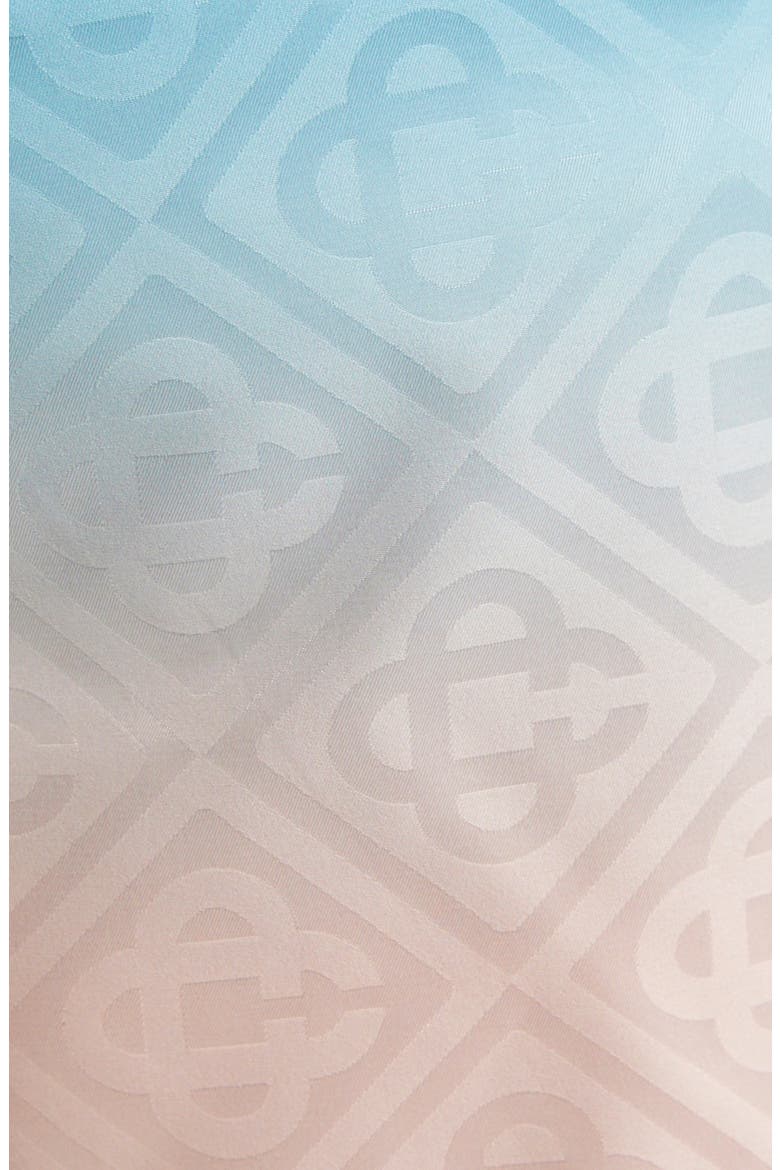 Gradient Monogram Swim Trunks, Alternate, color, BLUE GRADIENT