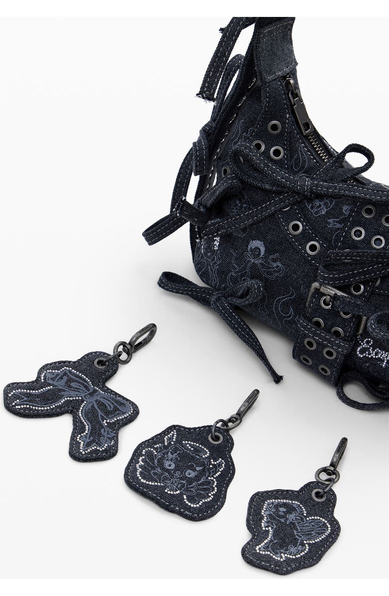 Desigual Y2K María Escoté Denim Shoulder Bag, Alternate, color,