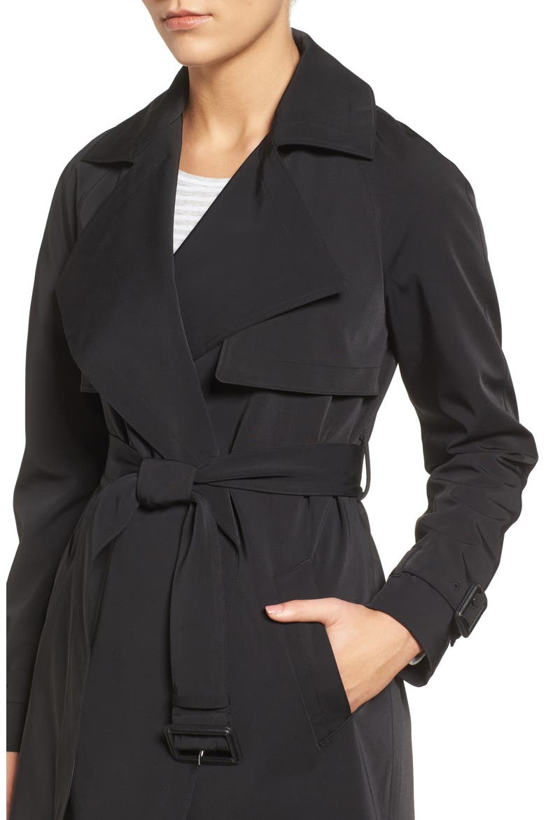 Trench Coat, Alternate, color, BLACK