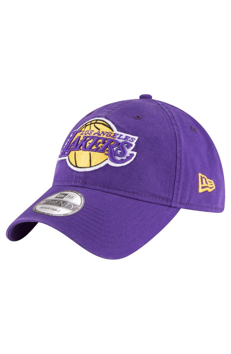 New Era Men's New Era Purple Los Angeles Lakers Team 2.0 9TWENTY Adjustable Hat, Main, color, Purple