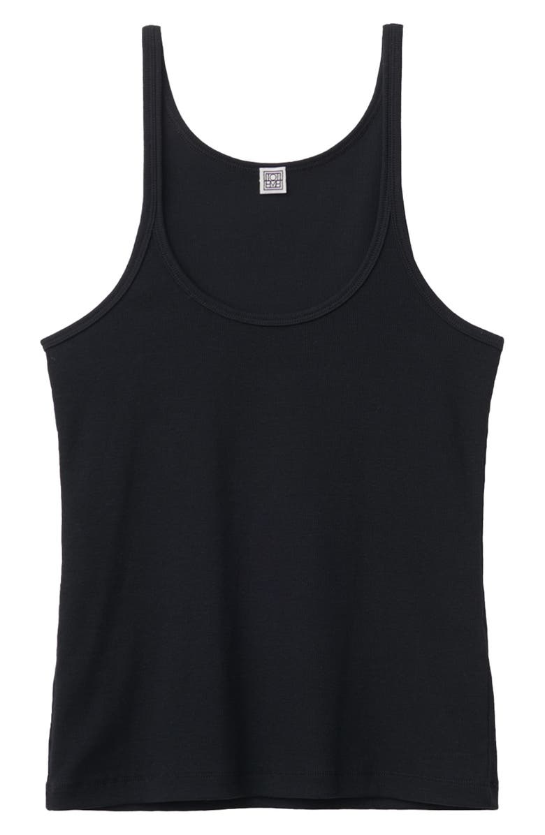 TOTEME Women's Rib Stretch Organic Cotton Tank, Alternate, color, Black