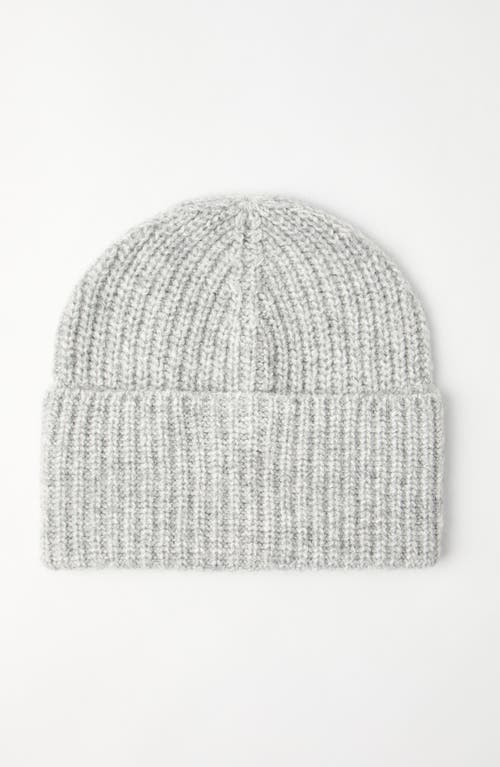 Brunello Cucinelli Rib Knit Beanie In Light Grey