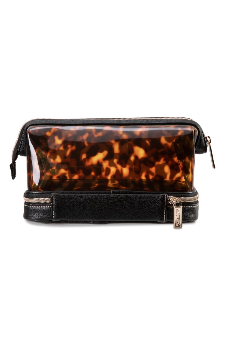 Stephanie Johnson Miami Tortoise Shell Pattern Hanna Travel Organizer, Alternate, color, Black/Brown