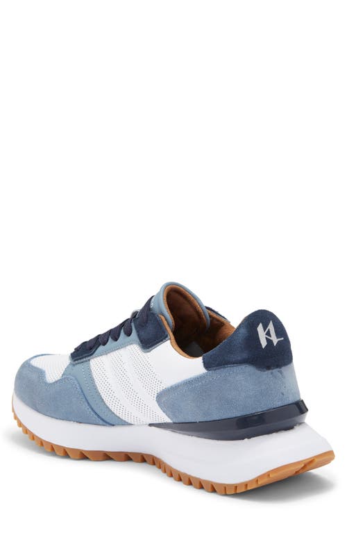 Karl Lagerfeld Paris Perforated Sneaker In Blue