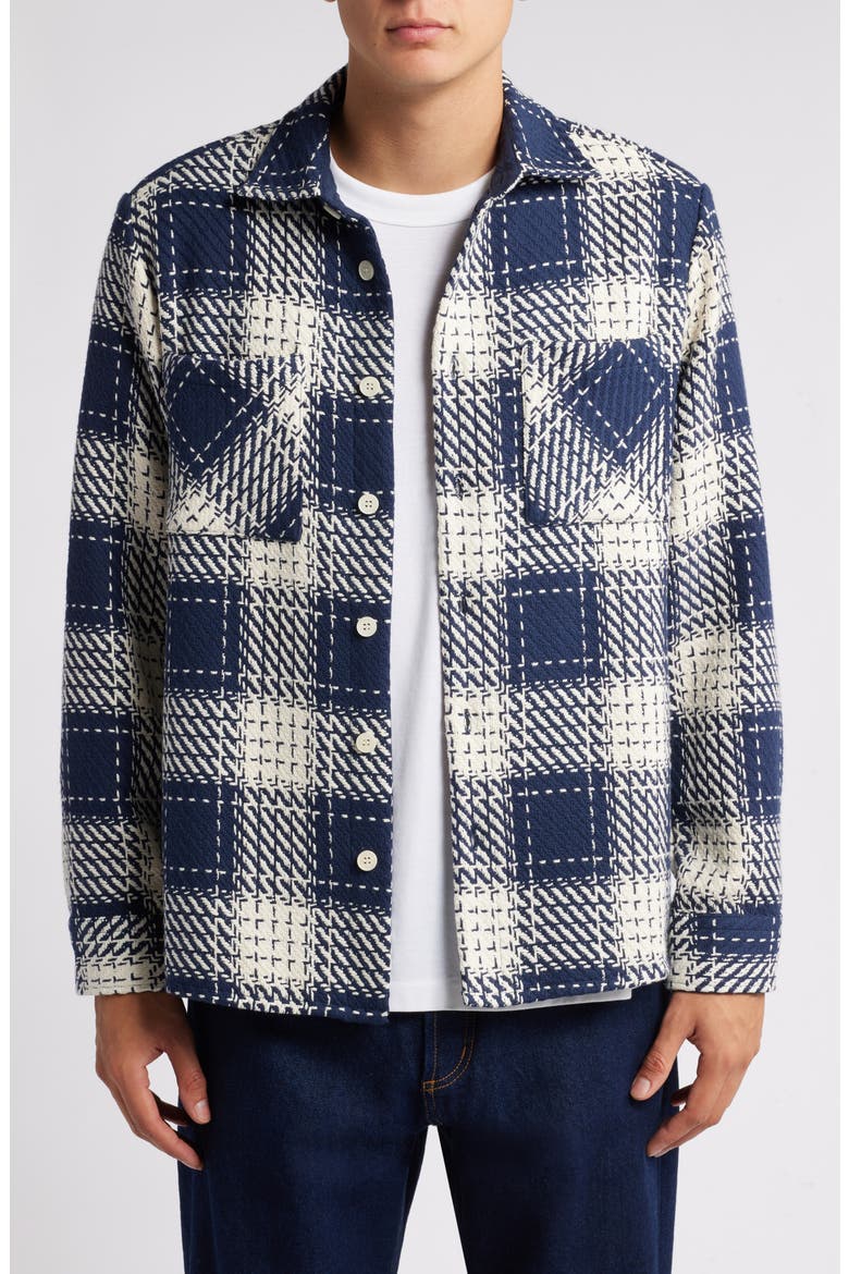 Whiting Marine Beatnik Button-Up Overshirt, Main, color, MARINE
