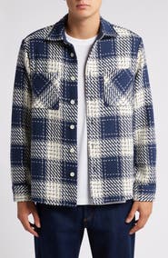 Wax London Whiting Marine Beatnik Button-Up Overshirt