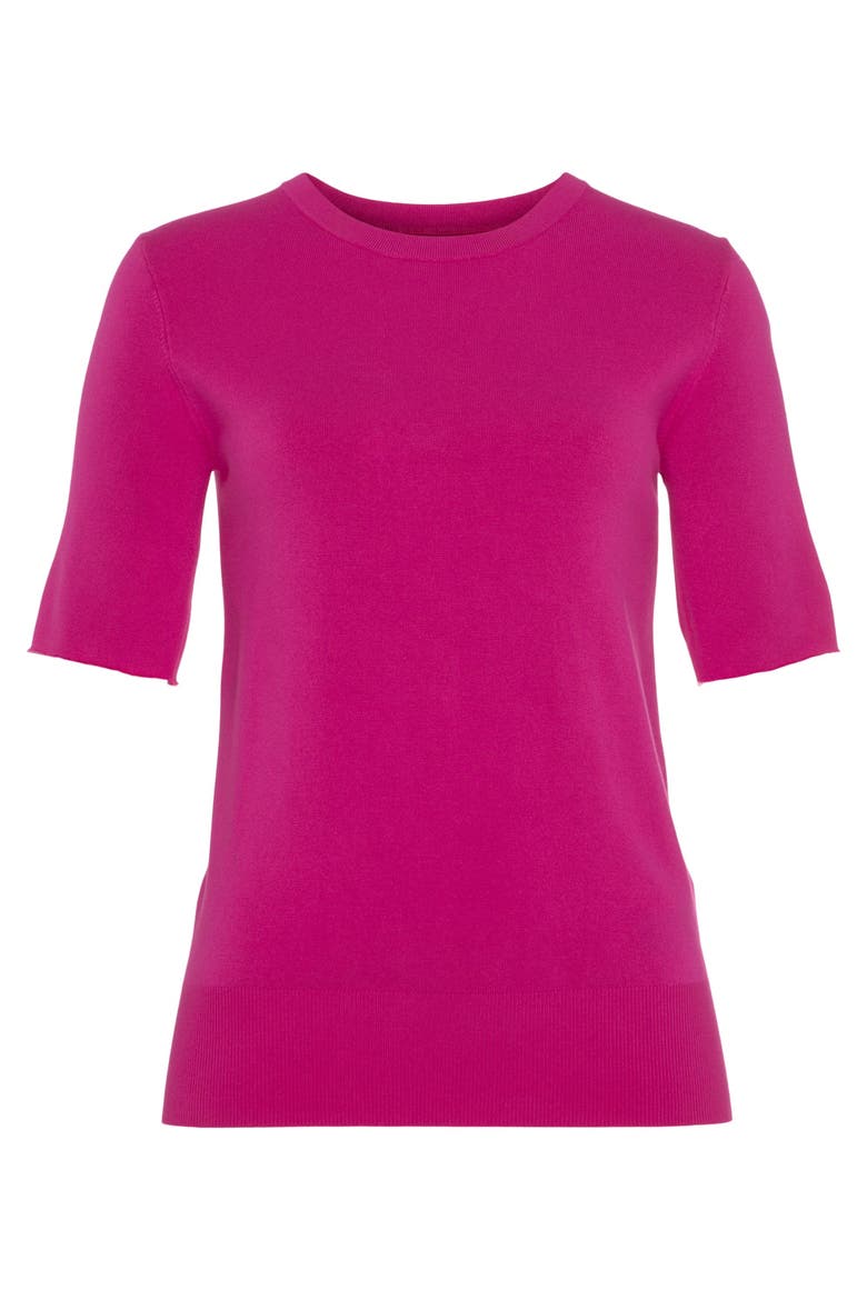 Short Sleeve Sweater, Alternate, color, Fuchsia