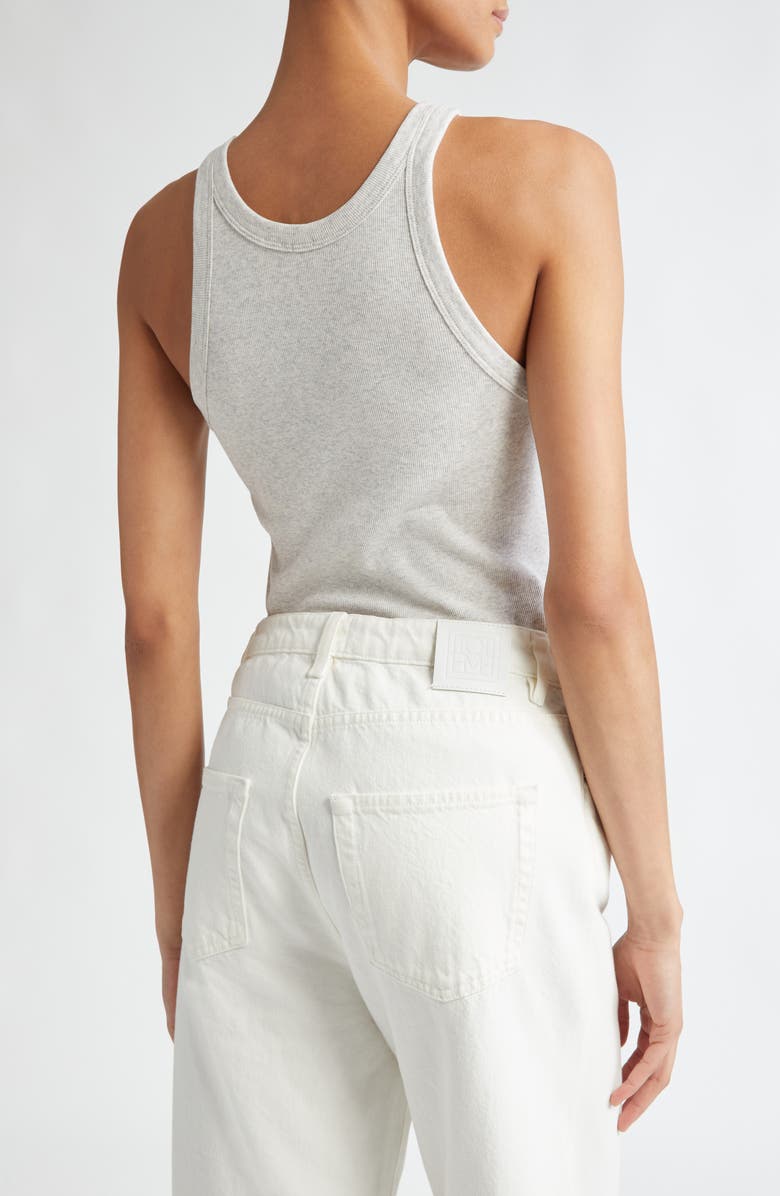 TOTEME Curved Rib Tank Top, Alternate, color, 